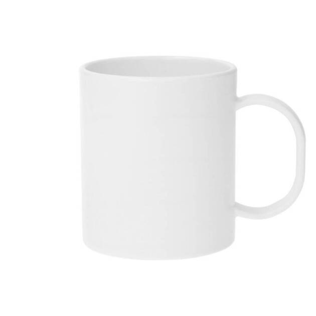 Tasse blanche plastique